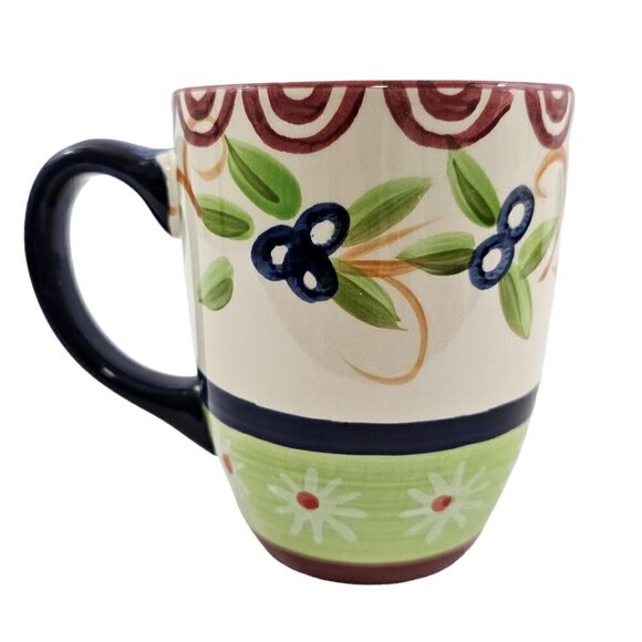Pfaltzgraff SOMMERSBY Hand Painted Ceramic Coffee Tea Mugs Cups – Set of 2 - Picture 8 of 16